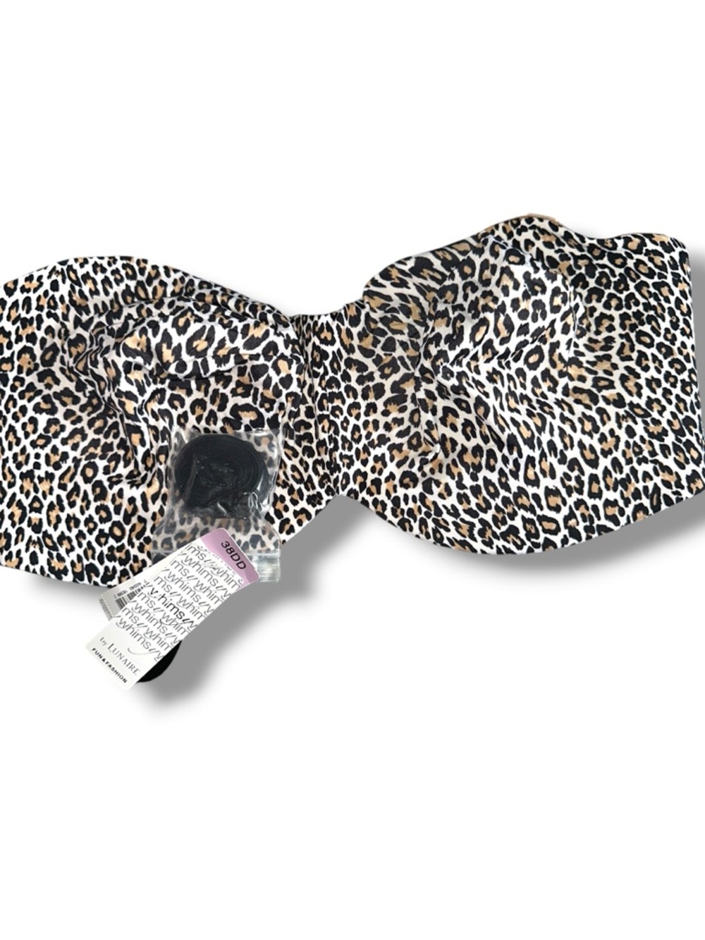 LUNAIRE WHIMSY 38DD 7 Way Strapless Regular Convertible Bra Animal Crisscross UW